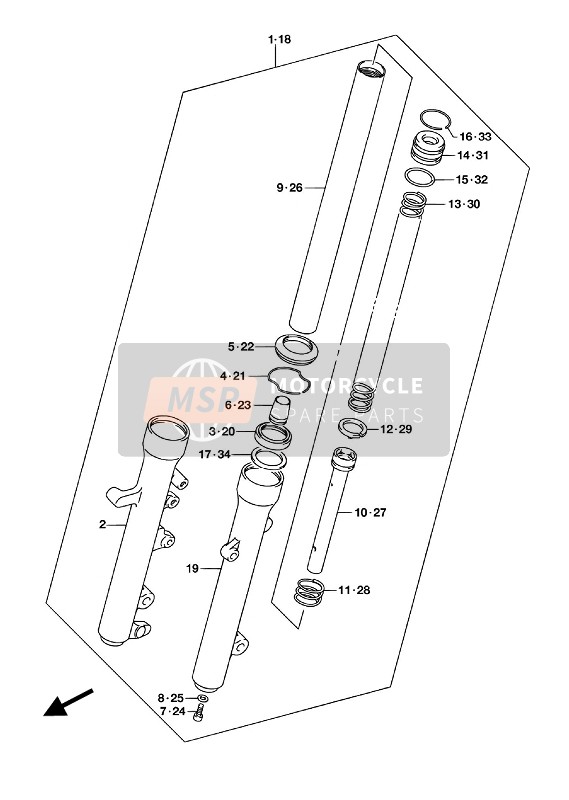 Amortisseur de fourche avant (UH125 P19)